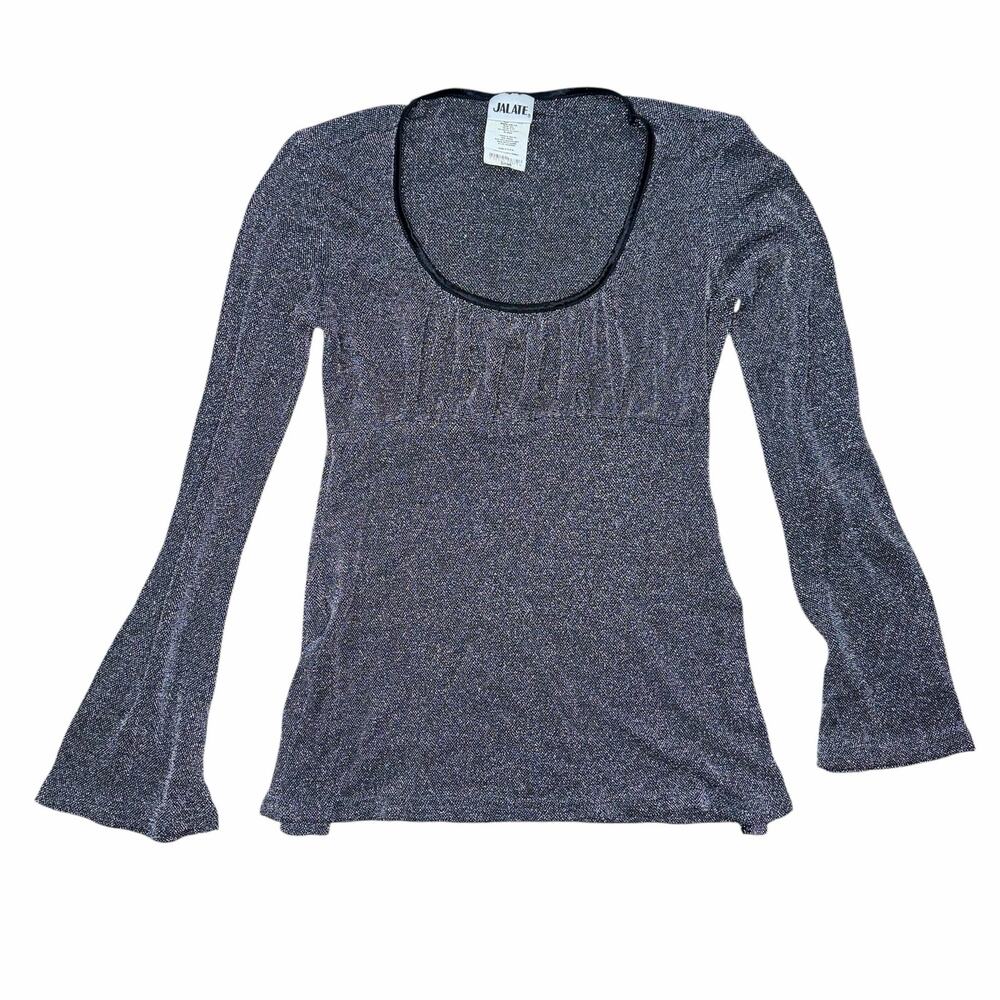 Jalate Flare Sleeve Sparkle Party Club Top Size S